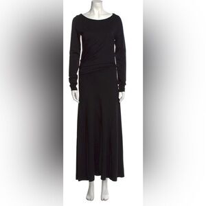 Black Long Sleeve Maxi Dress - Classic Women's Maxi